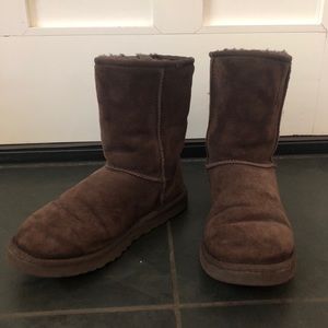 Dark brown short ugg boots